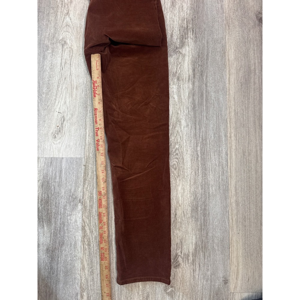 AG Adriano Goldschmied The Isabelle Button-Up Brown Corduroy Straight Crop 27R - Picture 9 of 10